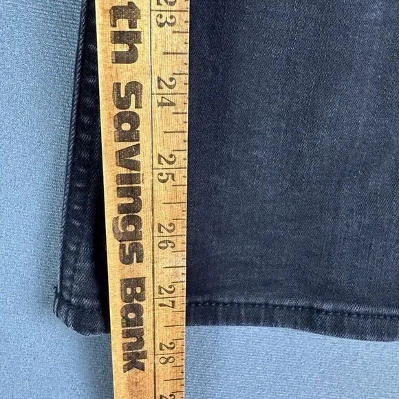 Jen7 Seven For All Mankind 7FAM Jeans Womens 8 Black Petite Slim Bootcut Stretch - Picture 12 of 16